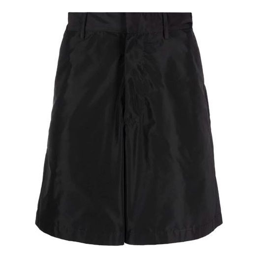 Off-White Solid Color Shorts Loose Fit Black OMCB055F21FAB00110101010