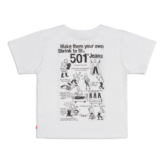 Men's Levis Casual Sports Round Neck Short Sleeve White T-Shirt 87542-0000