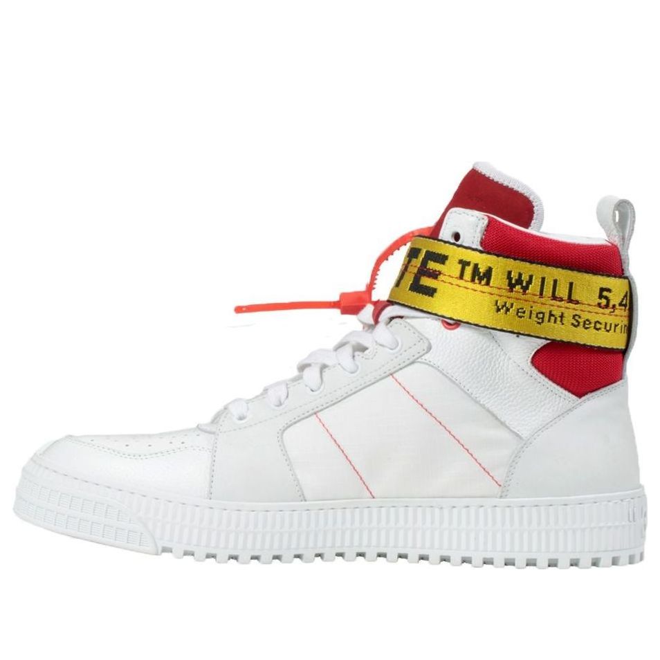 Off-White HI Top Sneakers 'White Red' OM1A102R198000010120
