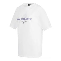 New Balance Sport Logo Tee Asia Sizing 'White Purple' 5EC2U843-WT