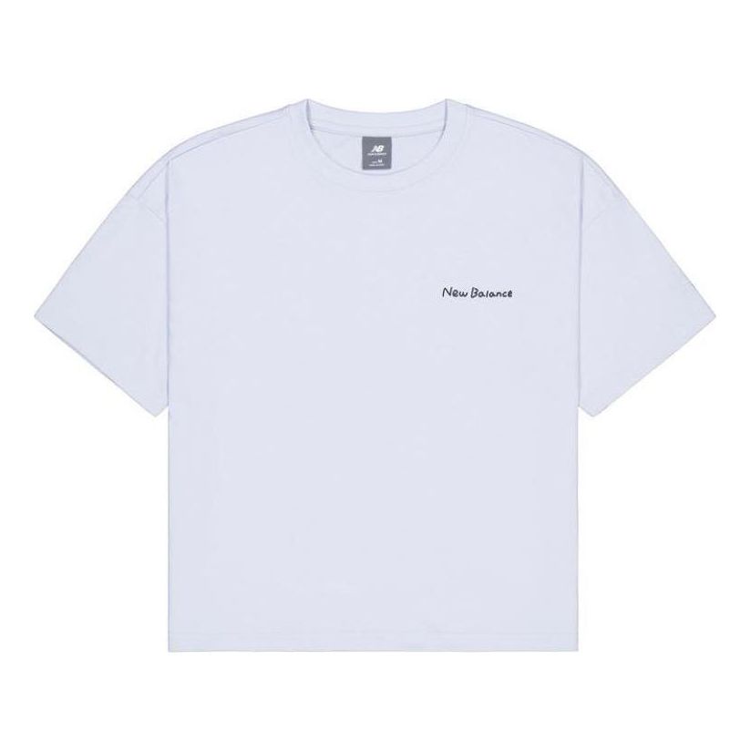 (WMNS) New Balance x Tombonia Skateboarding Graphic T-shirt Asia Sizing 'Light Blue' AWT42321-SL1