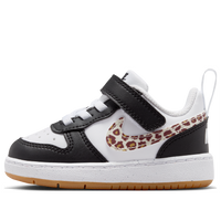 (TD) Nike Court Borough Low 'Black White Leopard Swoosh' IR0565-001