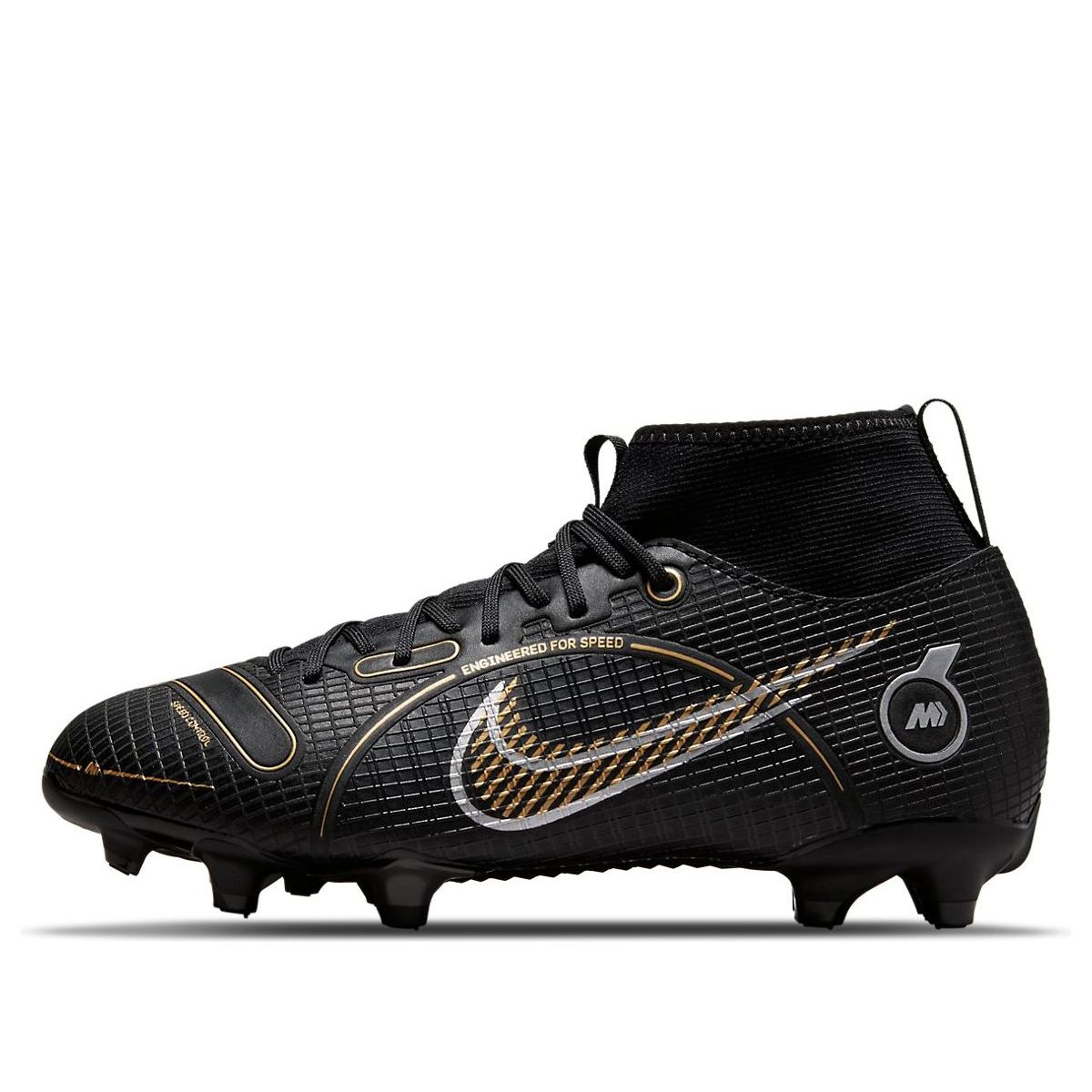 (GS) Nike Mercurial Superfly 8 Academy MG 'Black Metallic Gold' DJ2854-007
