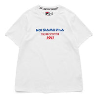 (WMNS) Fila Athleisure Casual Sports Printing Alphabet Round Neck Pullover Short Sleeve White T11W111101F-WT