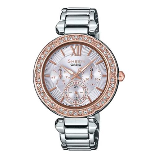 CASIO SHEEN Series Waterproof Rose-Gold Silver Analog SHE-3061SG-4A