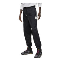 Air Jordan Solid Color Label Elastic Waistband Joggers Men's Black DQ7474-010