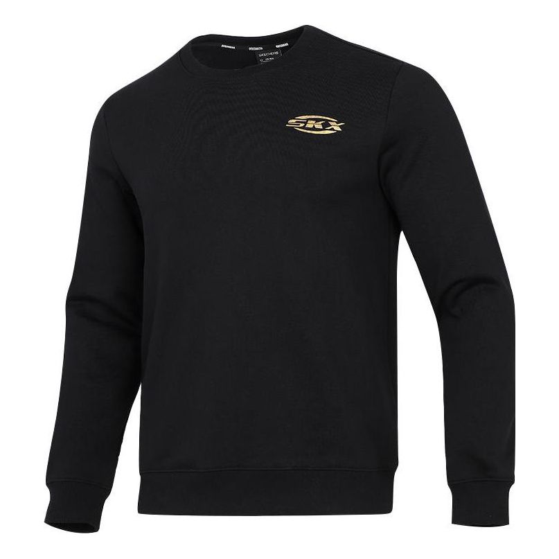 Skechers x SKX Logo Printed Crew Sweater 'Black Yellow' P122M011-0018