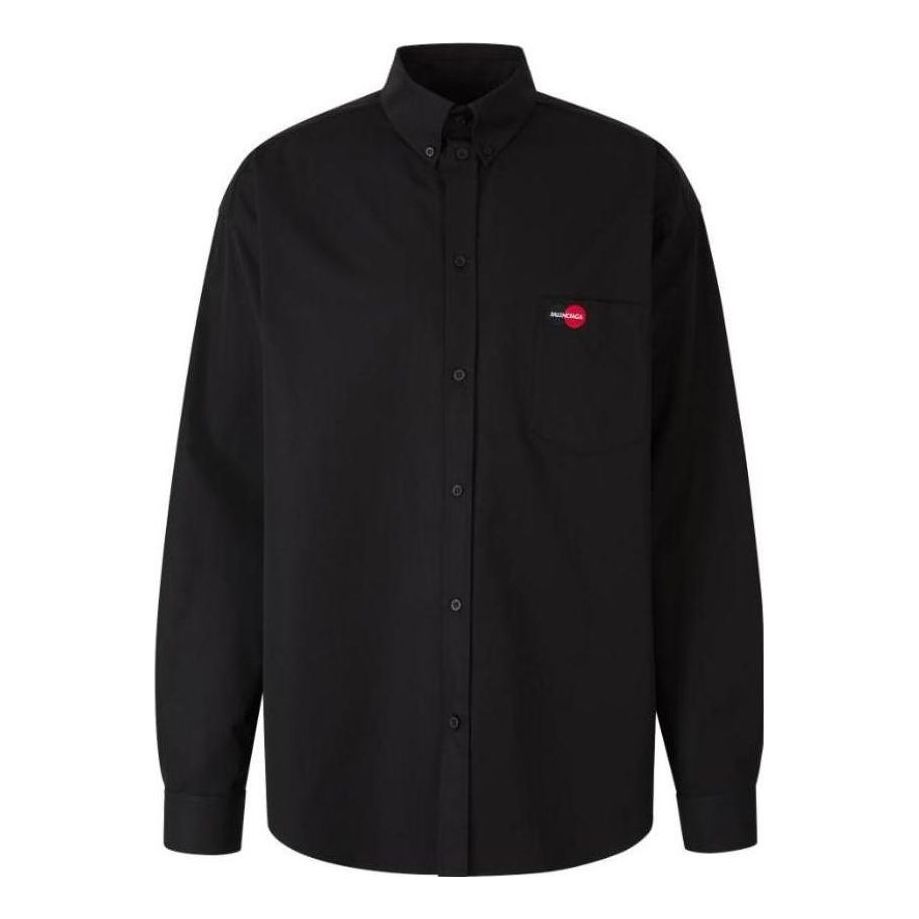 Balenciaga Uniform Long Sleeve Shirt Large Fit 'Black' 623750TIM391000