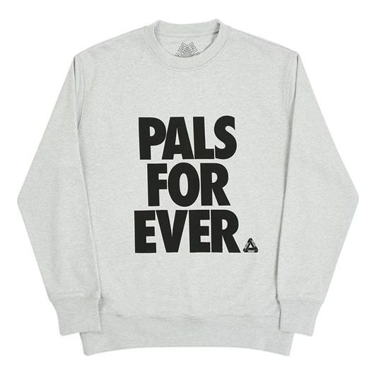 PALACE Pals Forever Round Neck Long Sleeves Unisex Gray P19CW005