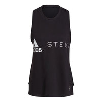 (WMNS) adidas By Stella McCartney Sportswear Logo Tank Top Asia Sizing 'Black White' H59971