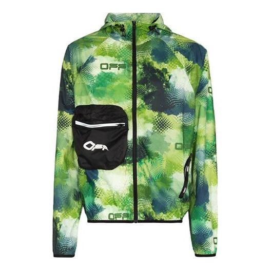 Off-White Zipper Camouflage Printing Jacket Version Green OMVL011I21FAB0028401