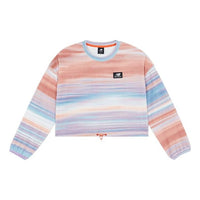 (WMNS) New Balance AT Printed Fleece Crew Asia Sizing 'White Multi' WT21523-WM
