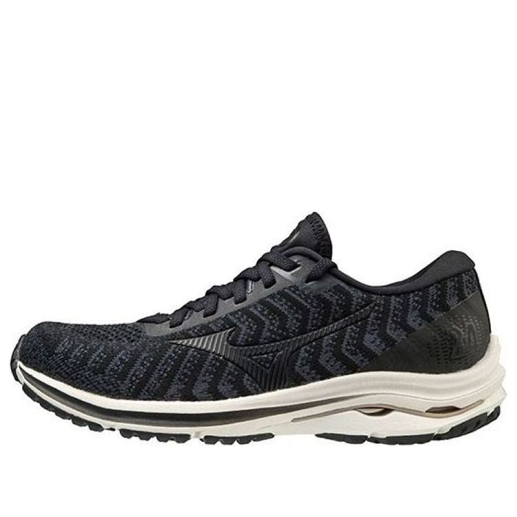 (WMNS) Mizuno Wave Rider 24 Waveknit 'Black Ivory' J1GD207547