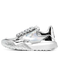 (WMNS) Alexander McQueen Metallic Low-Top sneakers 'Silver' 685679W4SI18257