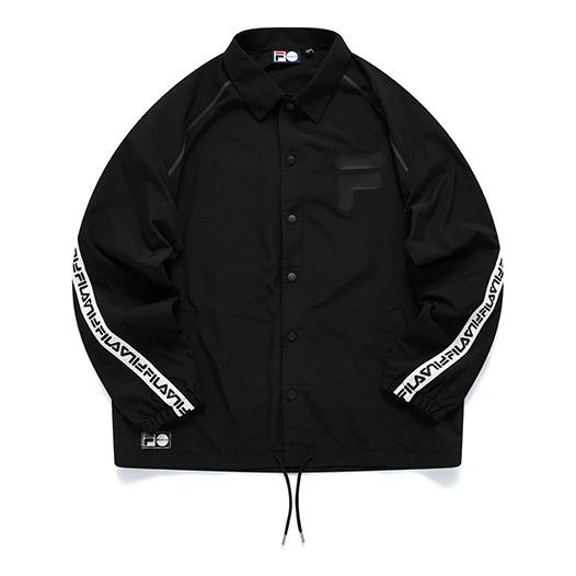 FILA FUSION Tokyo Studio Colorblock Woven Jacket Couple Style Black T11U126702F-BK