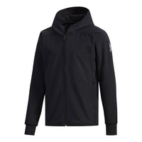 adidas M Wr Hd Jkt hooded casual Jacket Sports Black ED3726