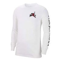 Air Jordan Casual Sports Round Neck Pullover Long Sleeves White AT8897-100