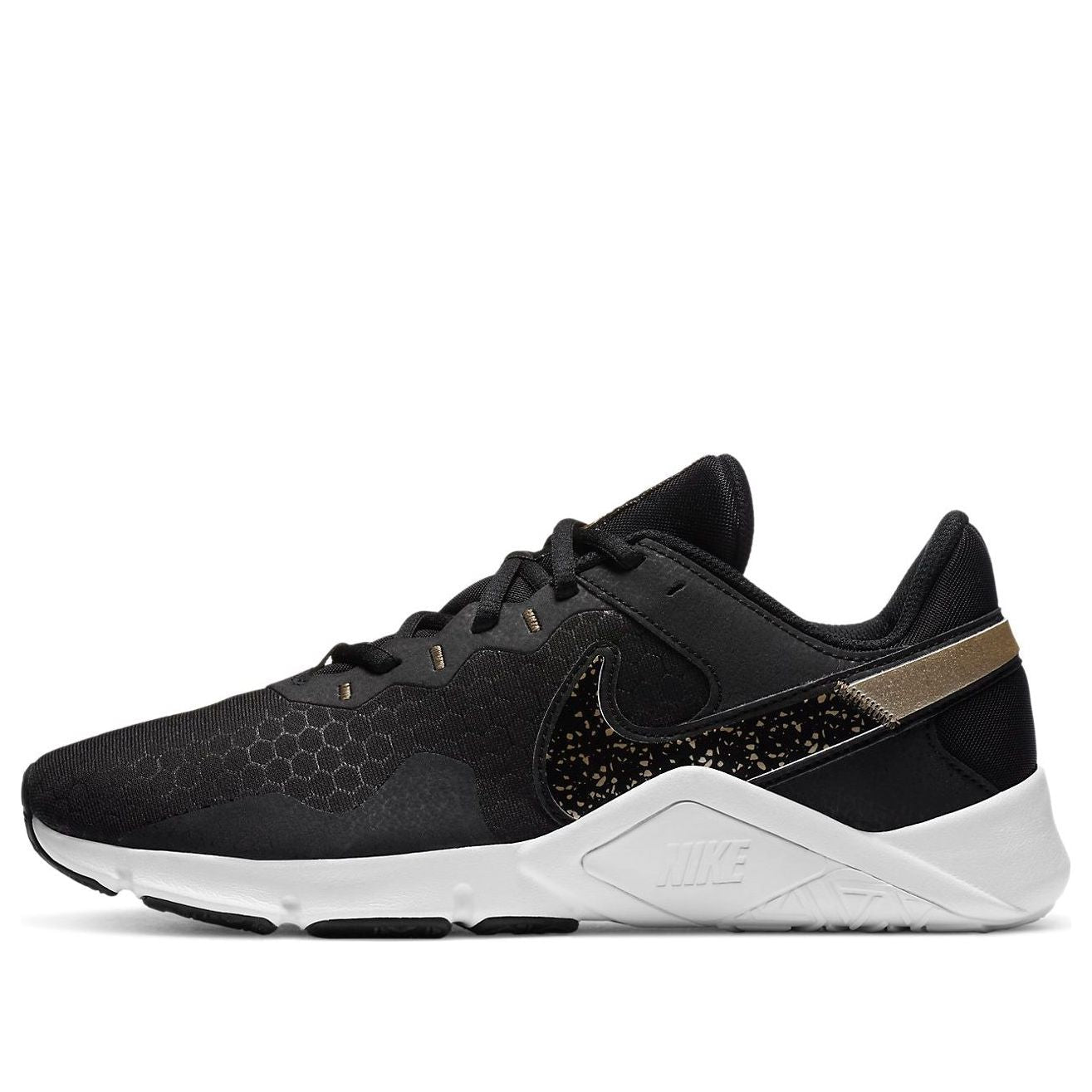 (WMNS) Nike Legend Essential 2 Premium 'Black White Gold' CZ3668-001