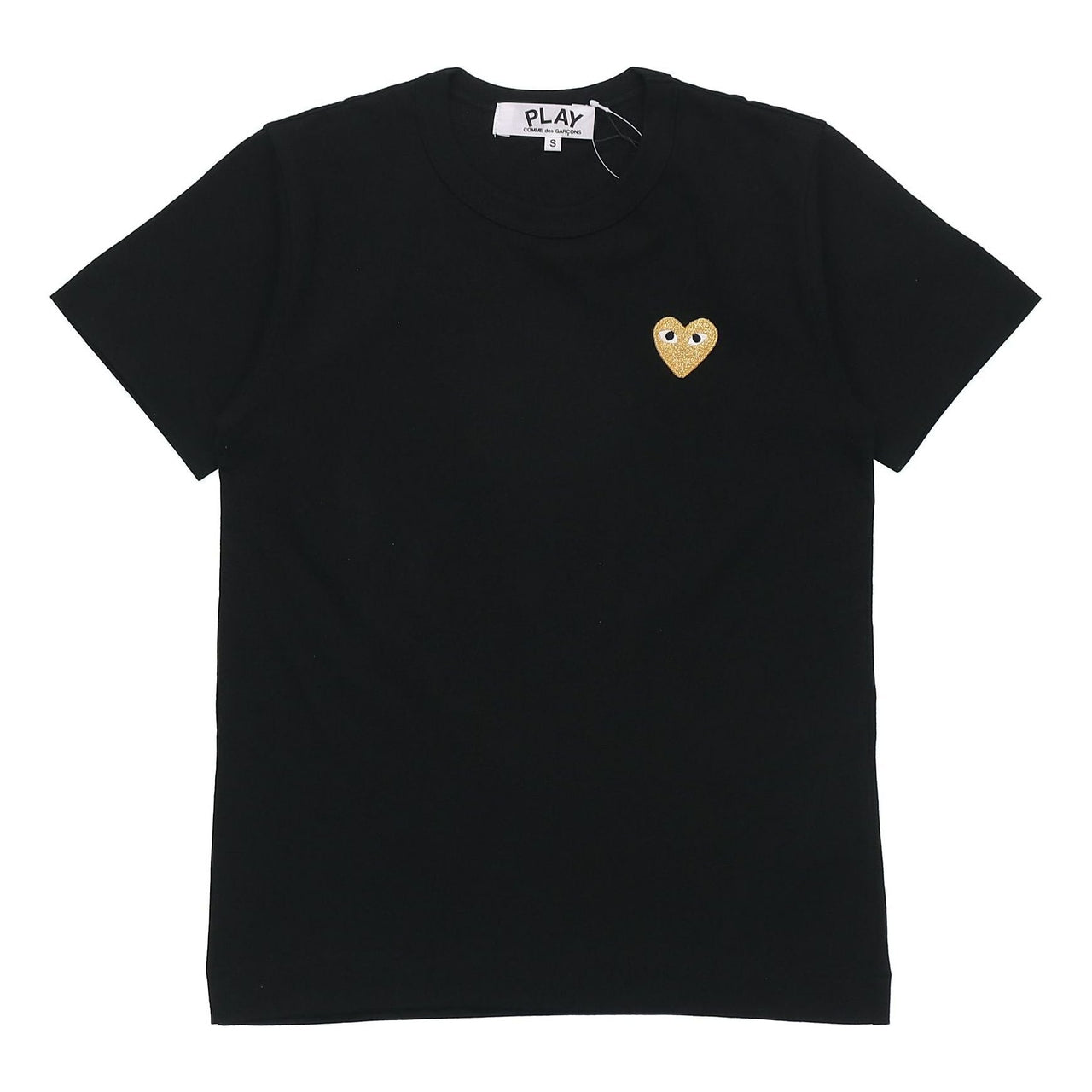 (WMNS) COMME des GARCONS PLAY Heart Logo Tee 'Black Gold' AZ-T215-015-1