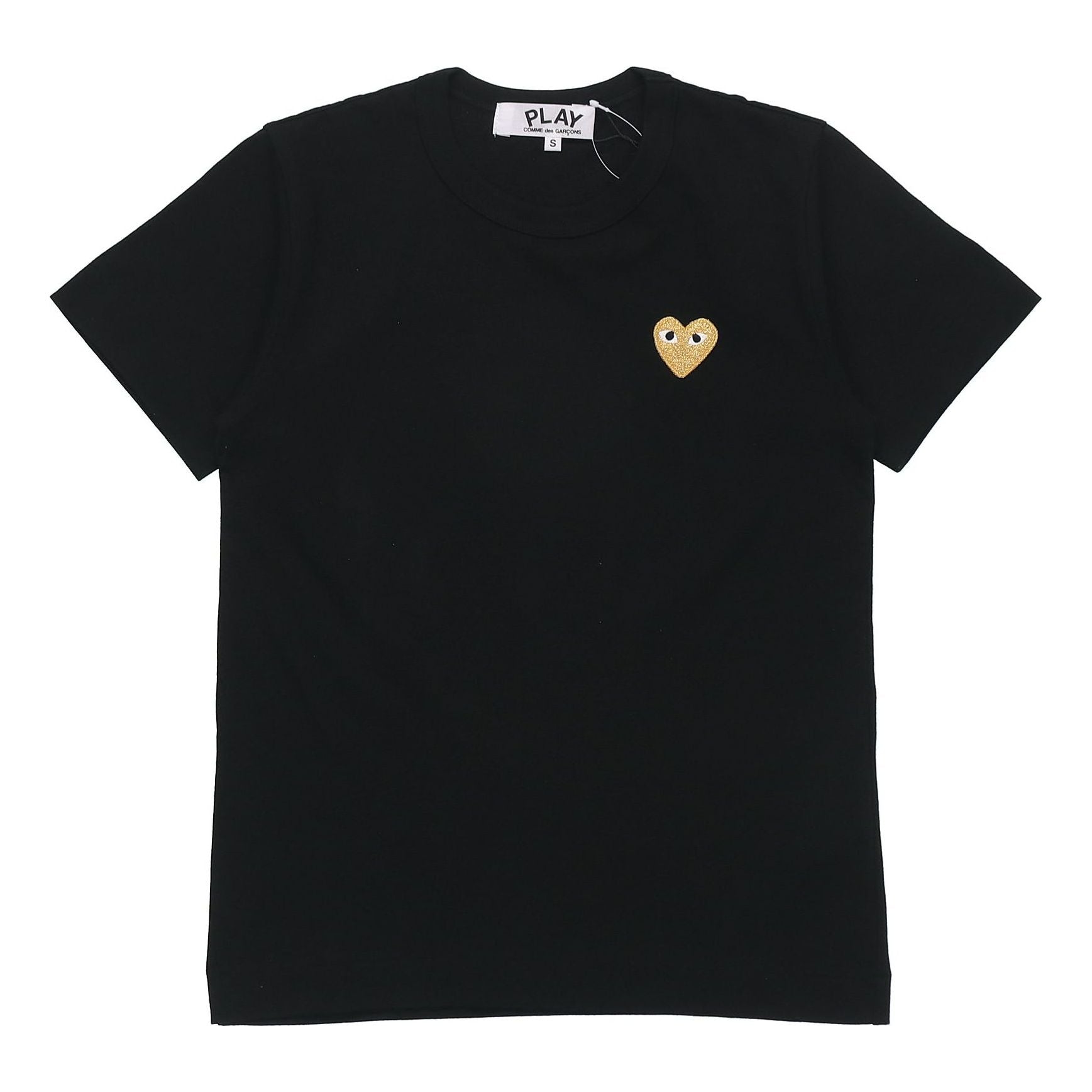 (WMNS) COMME des GARCONS PLAY Heart Logo Tee 'Black Gold' AZ-T215-015-1