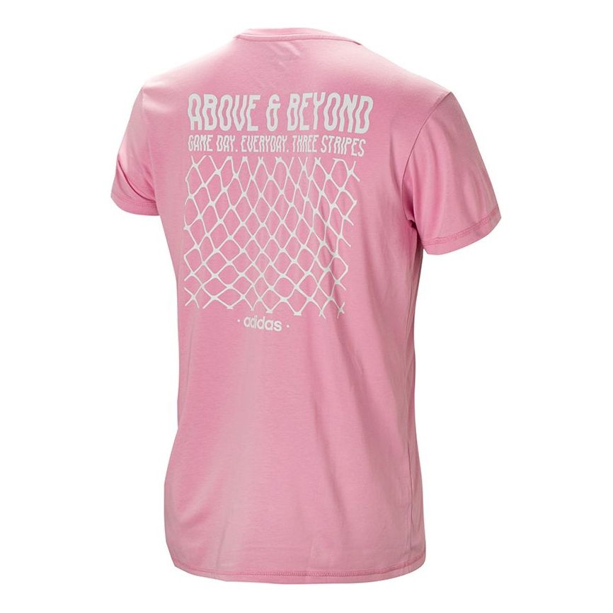 adidas neo M Fav Surf Tee Causual Sports Ventilate Round Collar Male Pink Red DW8229