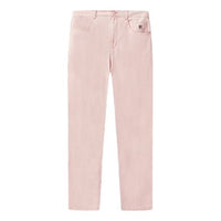 FILA Embroidered Logo Woven Casual Pants White Pink F11M038816F-PK