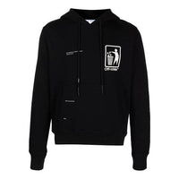 Off-White SS21 Printing hooded Long Sleeves Loose Fit Black OMBB034S21FLE0101001