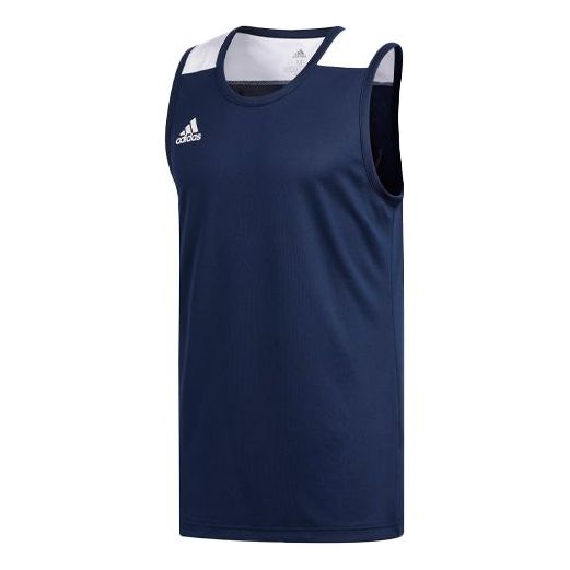 adidas C365 Jrsy Basketball Sports Vest Navy Blue White DY7374