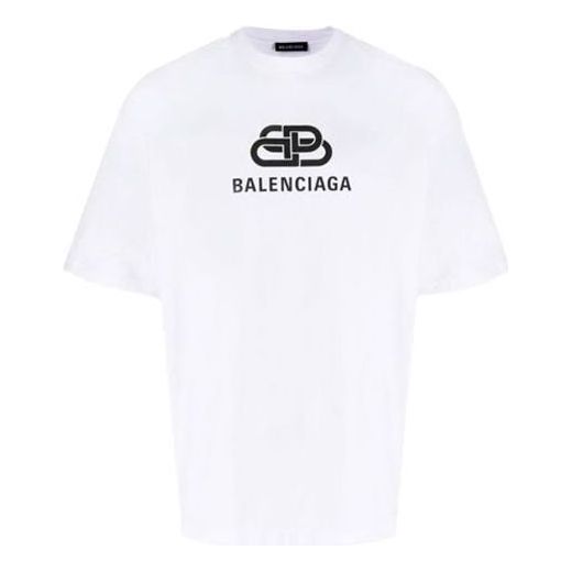 Balenciaga Interlocked BB Regular Fit T-shirt 'White' 578139TEV489044
