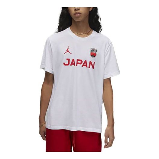 Air Jordan Alphabet Round Neck Pullover Short Sleeve T-Shirt Men's White FD9476-100
