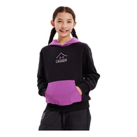(GS) Under Armour Logo Graphic Hoodie 'Black Purple' 234203167