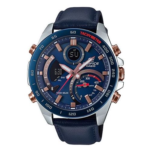 Men's CASIO EDIFICE Series Classic Watch Business Mens Blue Analog ECB-900BL-2A