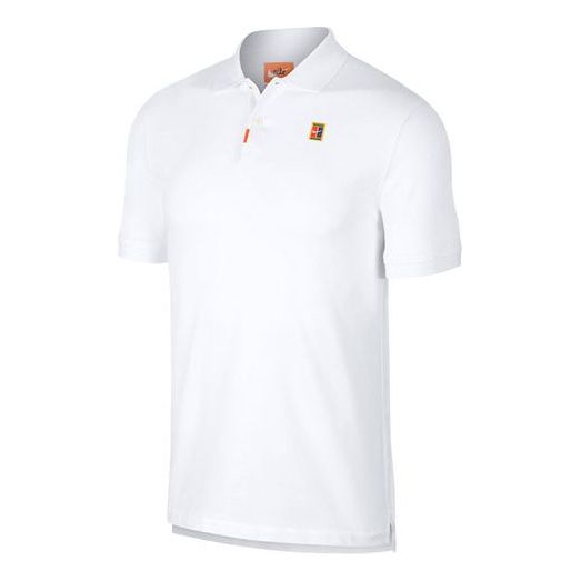 Nike Slim Fit Breathable Solid Color Casual Short Sleeve Polo Shirt White BQ4462-100