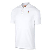 Nike Slim Fit Breathable Solid Color Casual Short Sleeve Polo Shirt White BQ4462-100