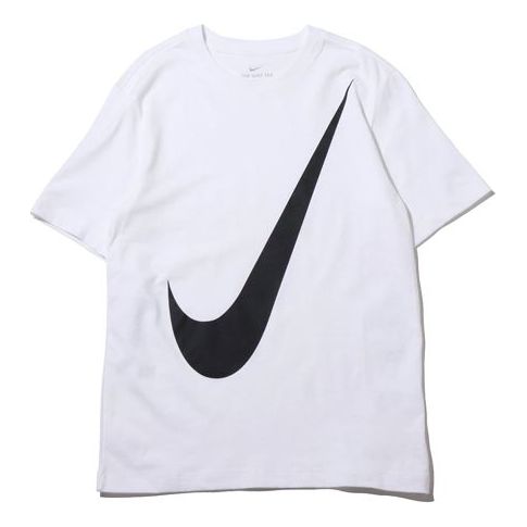 Nike Sportswear NSW Big Swoosh Large Logo Printing Short Sleeve White BV7646-100
