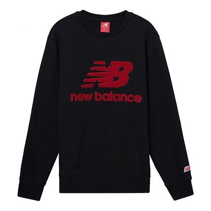 New Balance Men's New Balance Athleisure Casual Sports Knit Pullover Fleece Lined Black AMT93546-BK