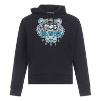 KENZO FW20 Tiger Head Hoodie 'Black Teal' FA65SW3104XA-99