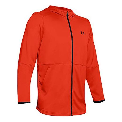 Men's Under Armour WarmUp Training Sports Zipper hooded Tops Red 1345259-856