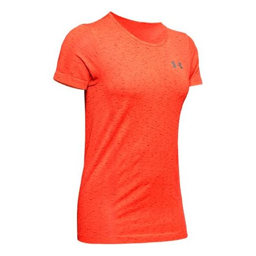 (WMNS) Under Armour Vanish Seamless Spacedye Round Neck Short Sleeve Tops Red 1345956-836