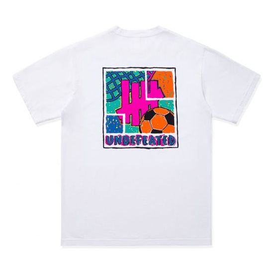 UNDEFEATED SOCCER S/S TEE Chest logo Back Applique Short-sleeve Tee Unisex White 80105-WHITE