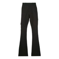 Off-White Logo Casual Pants Slim Fit Version Black OMCA114R20G400011000