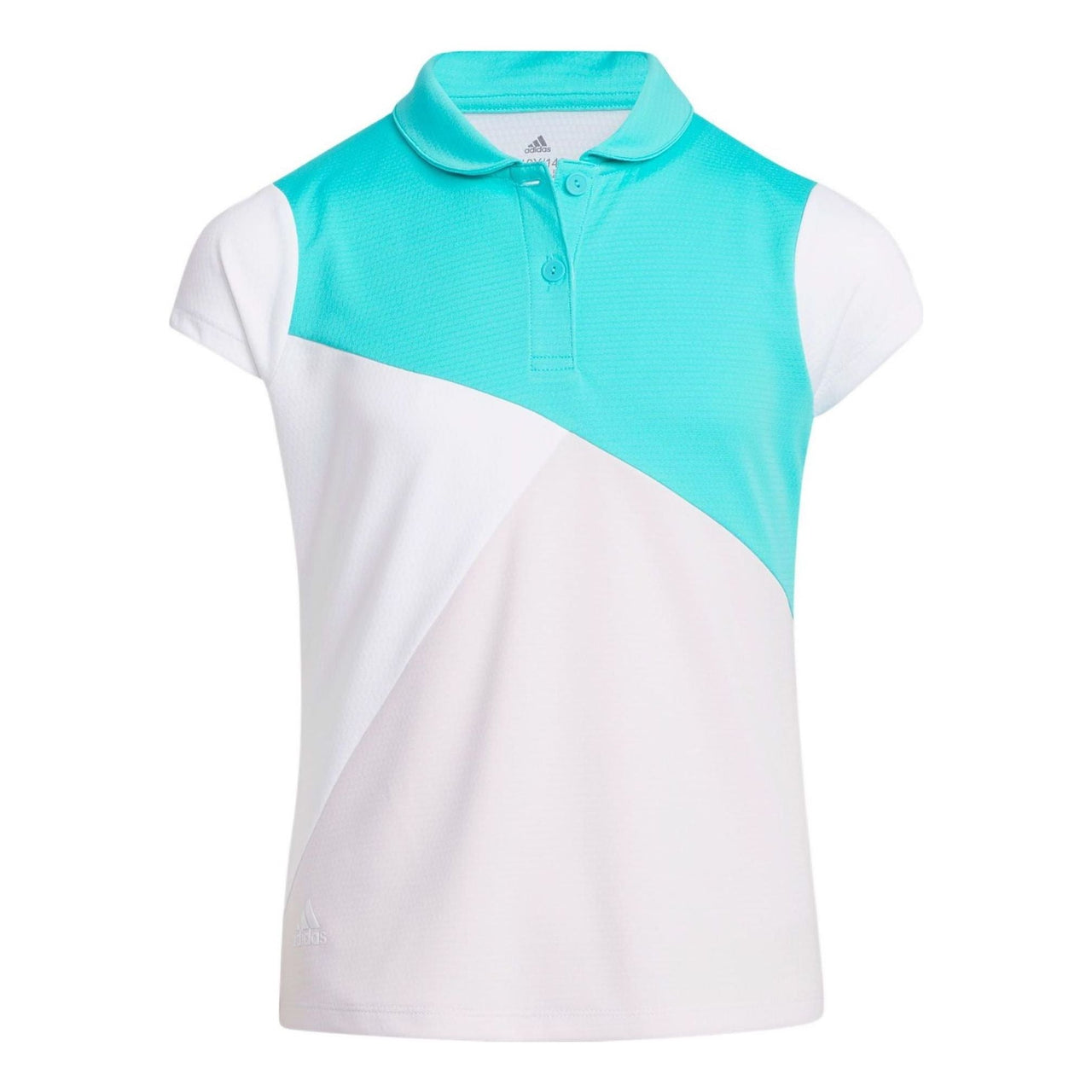 (GS) adidas HEAT.RDY Golf Polo Shirt Asia Sizing 'White Blue' HA6457