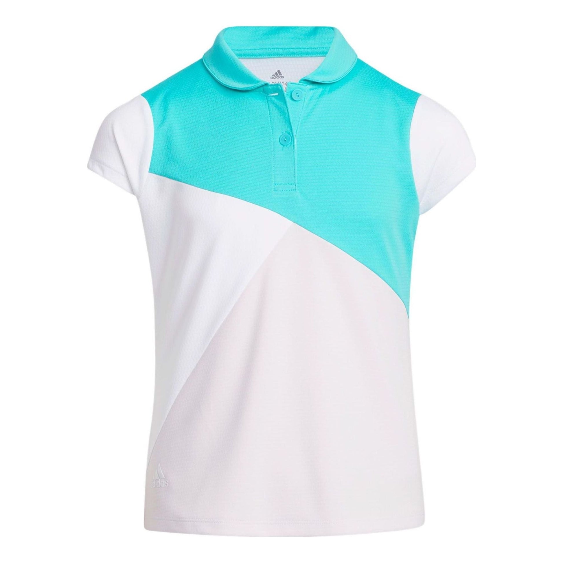 (GS) adidas HEAT.RDY Golf Polo Shirt Asia Sizing 'White Blue' HA6457
