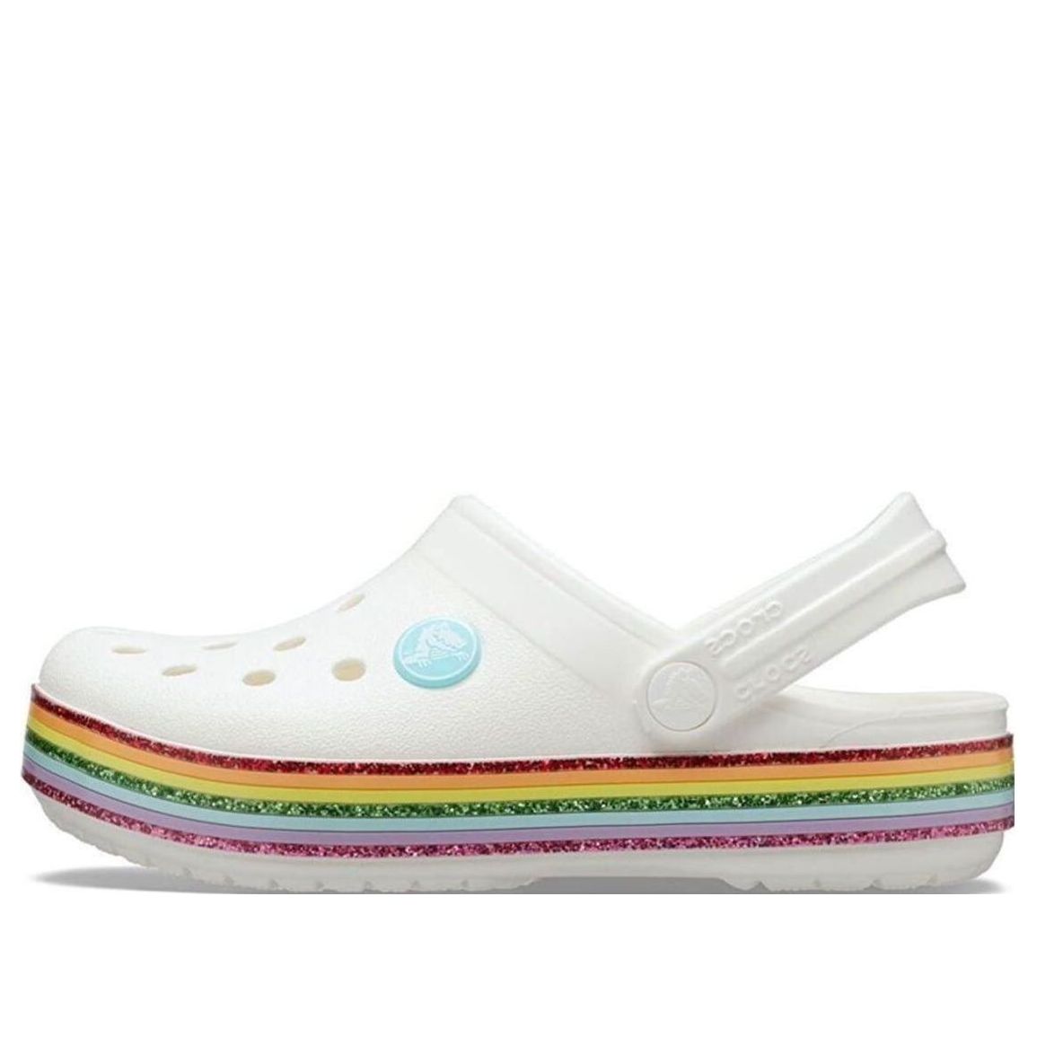 (GS) Crocs Crocband Rainbow Shoes 'White Multi' 206751-100