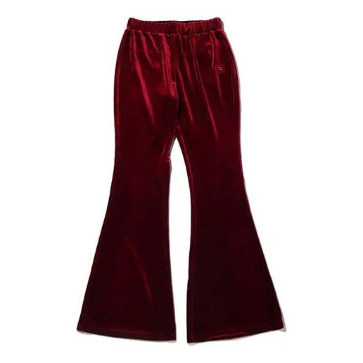 (WMNS) FILA Solid Color Casual Red Long Pants/Trousers FL3552-40