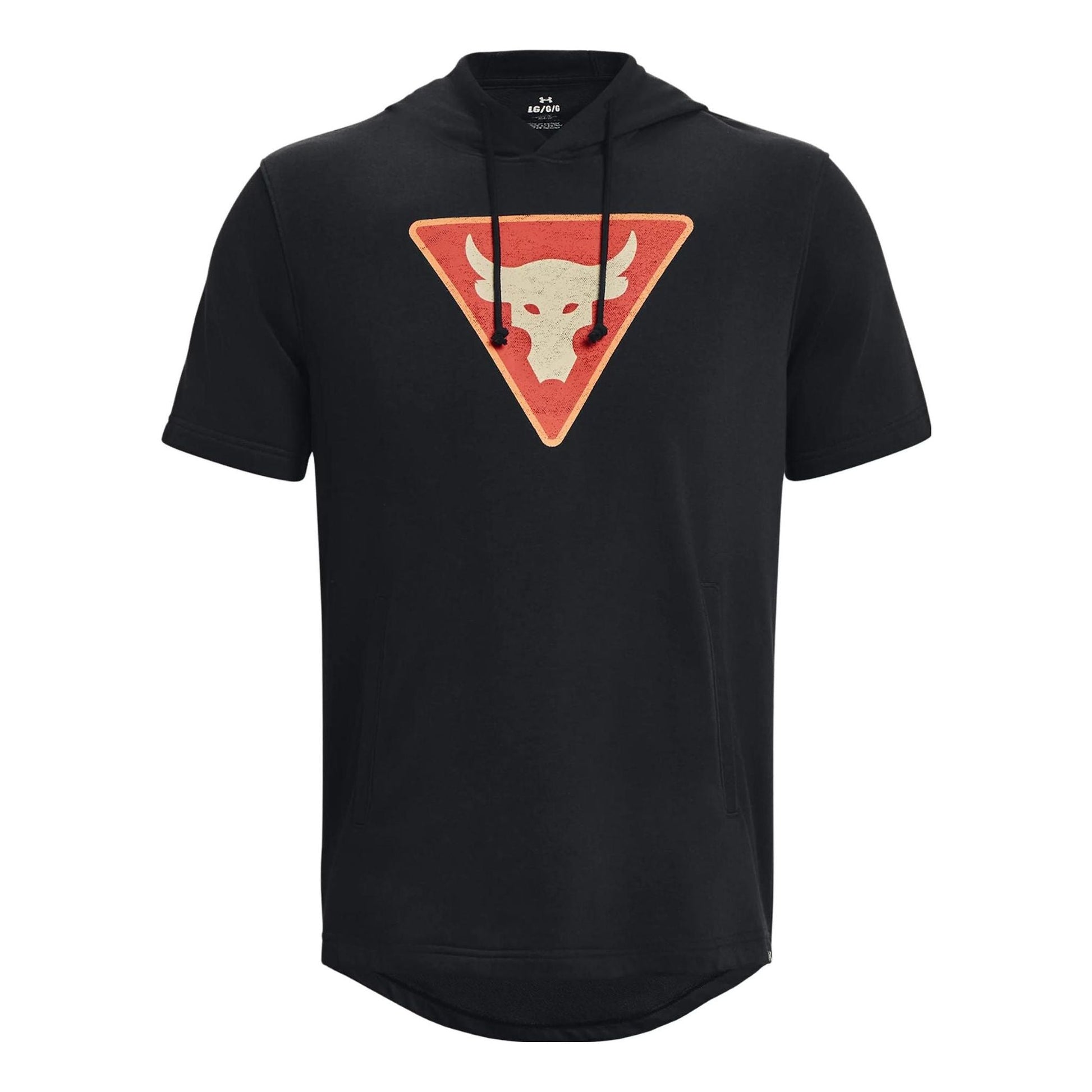 Under Armour Project Rock Terry Short Sleeve Hoodie 'Black' 1378019-001