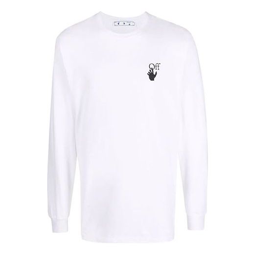 Off-White FW21 Pattern Printing Round Neck Pullover Long Sleeves Version White OMAB001F21JER0030184