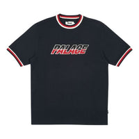 PALACE Contrasting Colors Alphabet Printing Loose Round Neck Black T-Shirt P14ES017