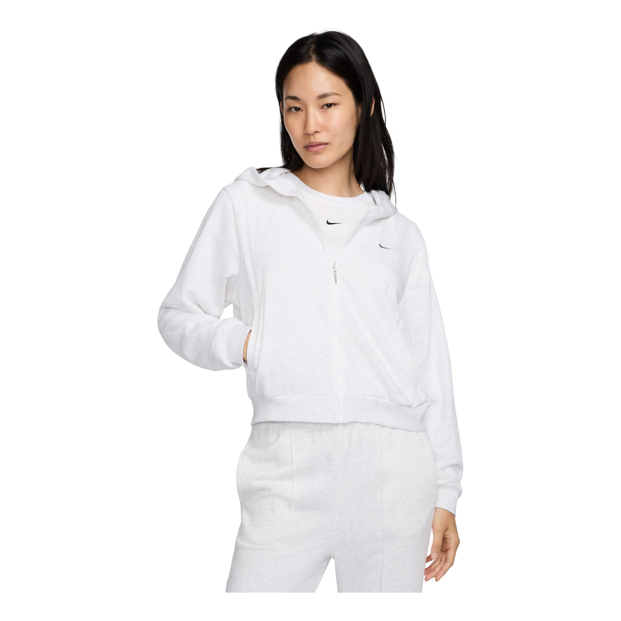 (WMNS) Nike Loose Full-Zip French Terry Hoodie Asia Sizing 'Grey' FN2420-051