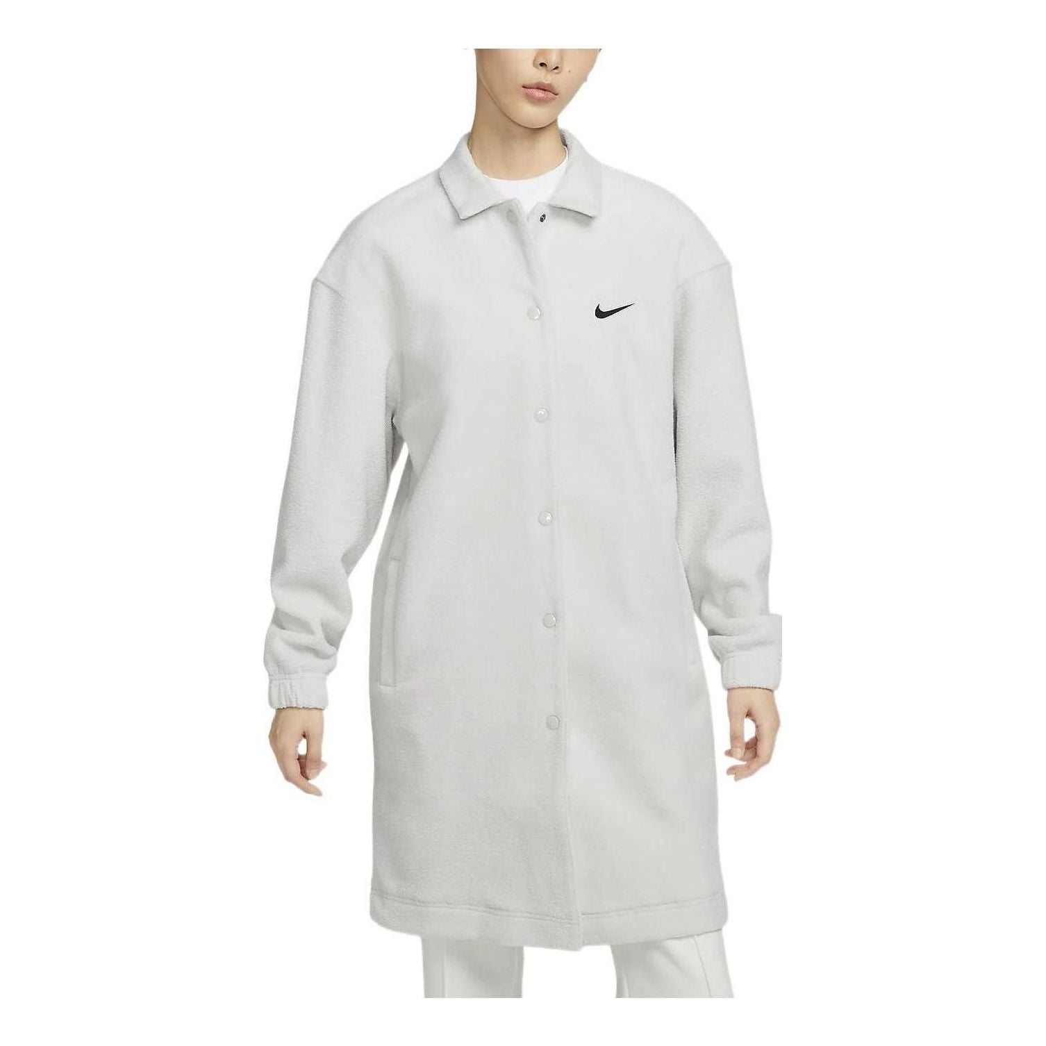 (WMNS) Nike Sportswear Sherpa Coaches Jacket (Asia Sizing) 'Grey' DV7817-072